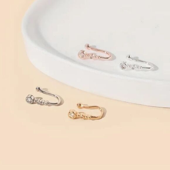 Non-Piercing U-Shaped Nose Rings - Picture 3 of 4